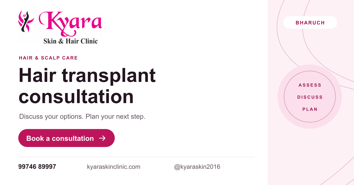 Kyara hair transplant consultation brand card